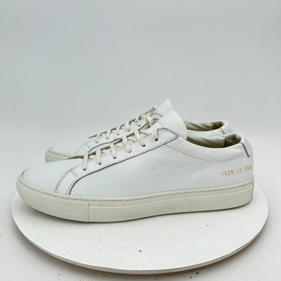 Common Project Achilles Women Size EU 40 US 10 White Leather Low Training Shoes - Picture 1 of 11